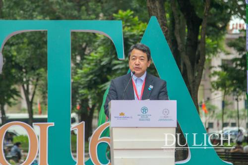 Chủ tịch CPTA Yuji Fujita phát biểu tại buổi lễ
